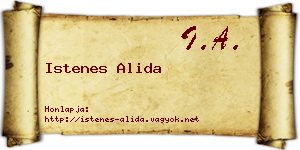 Istenes Alida névjegykártya